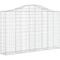 vidaXL Gabion avec arc surélevé 200x30x120/140 cm Fer galvanisé
