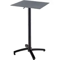 Oviala Table haute de terrasse 60 cm inclinable stratifié ardoise gris foncé - Opéra