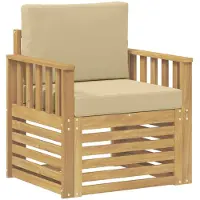 vidaXL Ensemble de canapés d'extérieur, 2 pièces, en polyester, blanc et beige