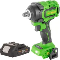 Procraft PWA18bb Clé à choc sans fil 20 V 550 Nm 1/2" Brushless + 1x batterie 2,0 Ah - sans chargeur