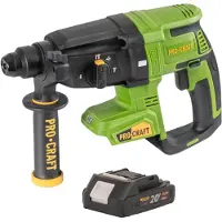 Procraft Marteau perforateur sans fil PHA40bb 20 V 2,6 J SDS plus Brushless + 1 batterie 2,0 Ah - sans chargeur