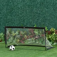 SUGIFT Lot de 2 cages de football pliables, résistantes aux intempéries, en acier avec filet en PE, avec sac de transport, noir | 183 x 90 x 90 cm | 3,3 kg | revêtement par poudrage