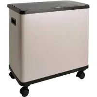 SVITA Poubelle à capteur SR3X18 54L 3 compartiments système de tri sélectif acier taupe