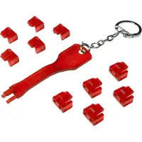 Logilink RJ45 Port Blocker Set 10Stück rot
