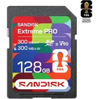 SanDisk Extreme PRO, 128 Go, SDXC, UHS-II, 300 Mo/s, 300 Mo/s, V90