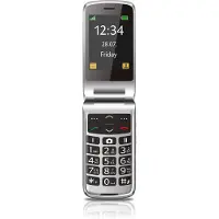 Beafon SL645plus - 2G, Silver Line, Großtastenklapphandy, schwarz-silber