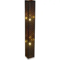 Globo Lighting Lampadaire en métal nickel mat, 2x E27