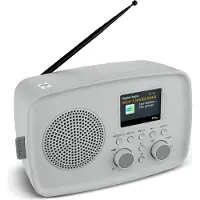 Medion Radio DAB avec Bluetooth DRE-1 – Réception DAB+ et FM, radio-réveil, haut-parleur de 5 W pour un son clair, écran TFT, fonction d'urgence ASA, alimentation sur secteur – gris