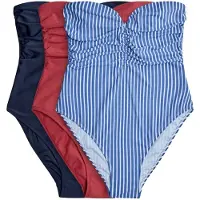 The Set Maillot de bain bleu / bleu marine / rouge sang / blanc