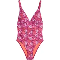 Marc O'Polo Maillot de bain ' Abstract Leaf ' orange / rose / rose