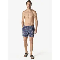 KOROSHI Shorts de bain marine / rouge / blanc cassé