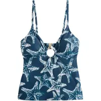 Next Haut de tankini bleu marine / blanc