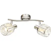 Globo Lighting Plafonnier double orientable Kris nickel