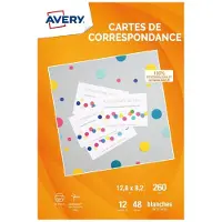 Avery C2318-25i AVERY Quick & Clean Cartes de correspondance, 128 x 82 mm