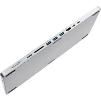 Axagon HMC-KB clavier USB-C 5Gbps avec HUB Micro SD/SD 3x USB-A HDMI 4K/60Hz PD 100W - Tastatur - USB Typ C