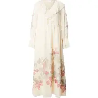 Comma Robe beige clair / jaune pastel / vert pastel / melon