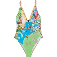 Lipsy Maillot de bain bleu roi / curry / vert / blanc