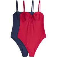 The Set Maillot de bain marine / rouge