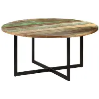 Syfax Table à manger 150x75 cm Bois massif de récupération