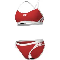 Arena Maillot de bain 2 pièces croisé dos uni femme Icons