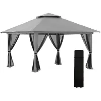 OEM Tente pop-up, dimensions 4 m x 4 m, hauteur réglable, protection UV50+, tissu Oxford, type pavillon
