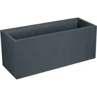 Eda Jardinière VOLCANIA Gris anthracite Double paroi - avec zone de rétention d'eau Dim. 99,5 x 39,5 x 43,5 cm - Volume 98 L
