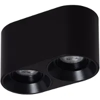 LEDKIA Plafonnier Space Double Noir Avec Ampoule Gu10 Blanc Neutre 4000k