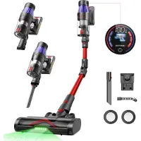 Ultenic U16 Flex Aspirateur à batterie sans fil 550W/50 Kpa, Aspirateur à batterie avec écran tactile et station de chargement, Vacuum Cleaner avec tu