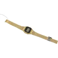 Casio A159WGEA-1DF Vintage Uni-Digitaluhr mit Edelstahlband, gold/schwarz