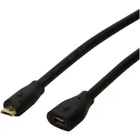 Logilink CU0124 Câble d'extension Micro USB 2.0, 3,0 m, noir