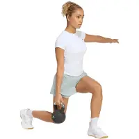 Adidas Power Essentials Workout Contour Short Sleeve T-shirt Blanc S Femme