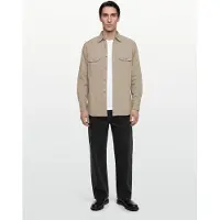 Armani Exchange pour homme. XM002191AF21226U6107 Chemise à coupe régulière beige (XL), Casuel, Coton, Manche courte