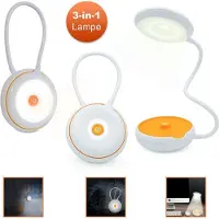 Eaxus Lampe de bureau LED Touch, veilleuse et lampe de poche à intensité variable