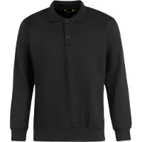 Storvik Napoli sweat de travail à col polo noir