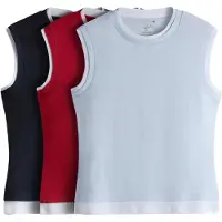 The Set Haut bleu nuit / bleu pastel / rouge foncé / blanc
