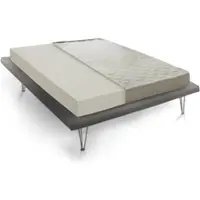 Talamo Italia Akima - Matelas Simple, 190x80x14h cm Gris, Déhoussable Fabriqué en Italie