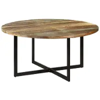 Prolenta Maison Exclusive - Table à manger 110 x 75 cm en bois ancien massif