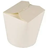 Papstar 85689 Récipient alimentaire jetable Carton, Contenant à usage unique, Blanc