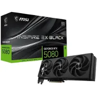 MSI RTX 5080 16G INSPIRE 3X OC BLACK (16 Go, GDDR7), Carte graphique, Noir