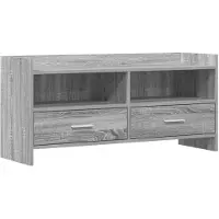vidaXL Meuble TV 100 x 33 x 47 cm, gris, bois de Sonoma