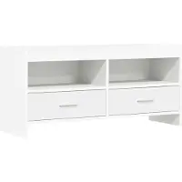 vidaXL Meuble TV 100 x 33 x 47 cm Blanc, aggloméré