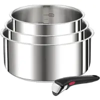 Tefal Poêles Et Casseroles À Poignée Amovible Inox Ingenio Preference Batterie De Casseroles (16/18/20 Cm + Poignée) - L898s444