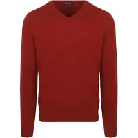 Steppin' Out Pull-over Col V Laine Mérino Rouge