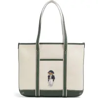 Ralph Lauren Cabas écru / vert foncé