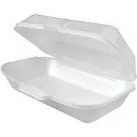Papstar 18080 Bacs à aliments jetables plastique, Contenant à usage unique, Blanc