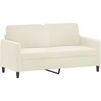 vidaXL Ensemble de canapés 3 pièces avec coussins Crème Velours