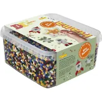 Hama Kit De Bricolage Bio Midi 15 000 Pièces + 1 Plaque étoile Dans Un Seau (371900)