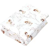 TupTam Ensemble de literie à motifs pour enfants : couette toutes saisons, taie d'oreiller et oreiller plat (2 pièces), couleur : beige/fées, dimensions : 135 x 100 cm