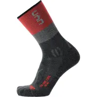 UYN Chaussettes de sport gris / gris foncé / rouge pastel / noir