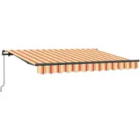 vidaXL , store enroulable jaune et orange, 250 x 200 cm, tissu
